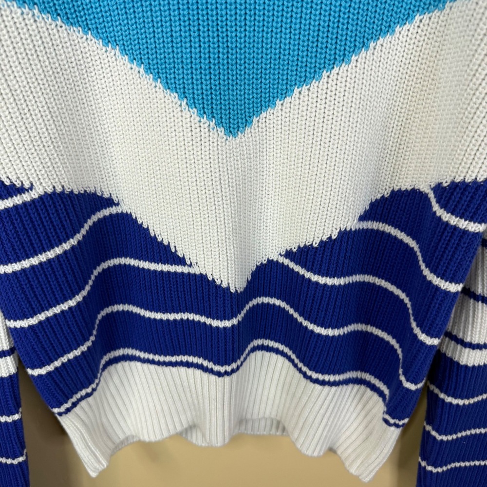 Solid & Striped Chevron Colorblock Sweater Womens… - image 3